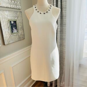 Barbara Bui Paris White Studded Jumper /Mini Dress / Shorts Sz. 40